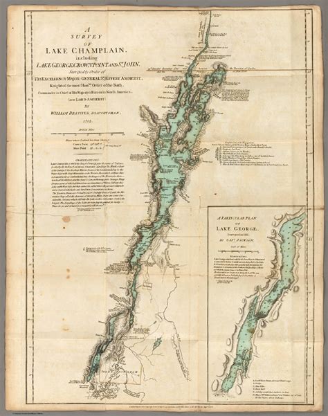 A Survey Of Lake Champlain Including Lake George Crown Point And St