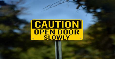 Caution Open Door Slowly Safety Sign Online Buy Oceanproperty Co Th