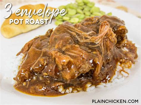 Slow Cooker Three Envelope Pot Roast Plain Chicken