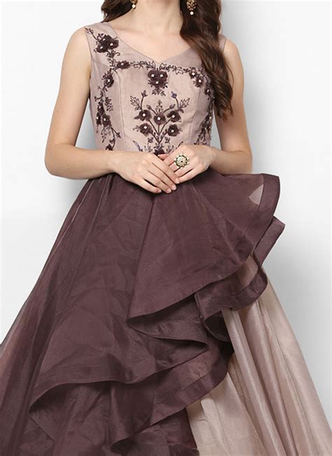 Buy Brown Indo Western Gowns Online Shopping