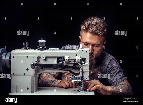 leather worker  work    leather product stock photo alamy