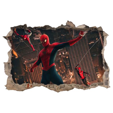 Vinilos Decorativos Agujero 3d Spider Man No Way Home Rotula2 Empresa