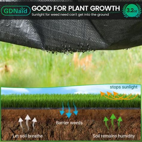 Gdnaid 4ft X 100ft Weed Barrier Landscape Fabric 3 2oz Woven Heavy Duty Garden For Sale Online