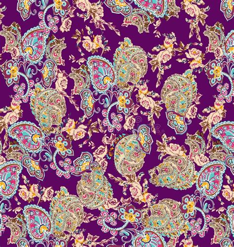 Colorful Paisley Wallpaper Vector Indonesian Batik Bright Classic