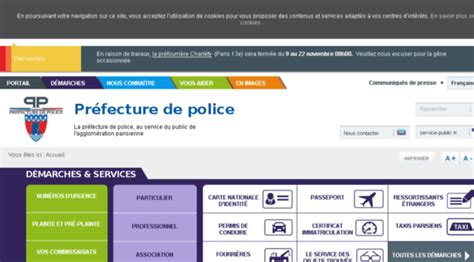 Prefecture Police Paris Interieur Gouv Fr Portail La Pr Fecture De