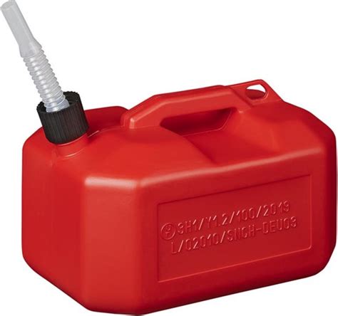 Pro Plus Jerrycan 10L Kunststof Rood UN Gekeurd Veilig Compact Bol