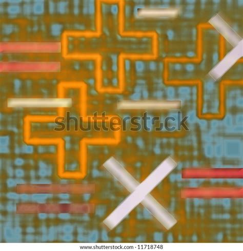 Abstract Mathematics Symbols Illustration Background Stock Illustration