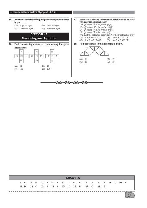 Silverzone Iio Sample Paper 2024 25 For Class 12 International Informatics Olympiad Aglasem