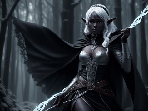 X Converter Solo Female Drow Elf Adventurer Black Skin