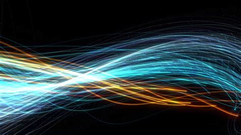 Abstract Digital Particle Wave And Lights Background Glowing Lights