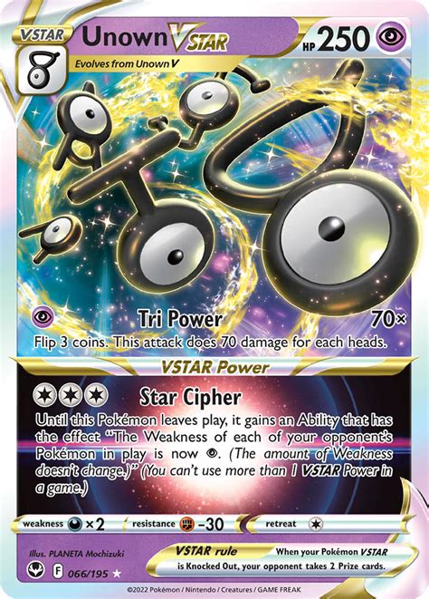 Unown Vstar Silver Tempest Sit Pkmncards