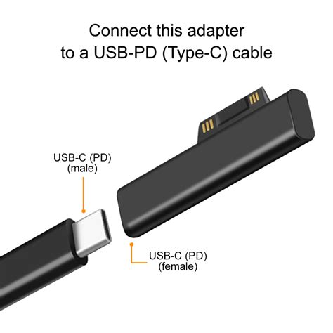 Usb Type C Adapter For Microsoft Surface Pro Book Go