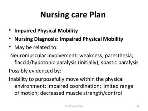 Nursing Diagnosis Statement For Impaired Physical Mobility Asseproxy