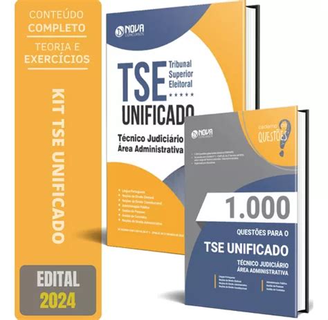 Kit Apostila Completa Tse Unificado T Cnico Judici Rio Rea