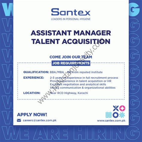 Santex Pvt Ltd Jobs Assistant Manager Talent Acquisition