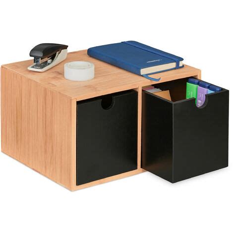 Relaxdays Organizer Da Scrivania Con Cassetti Portaoggetti Per