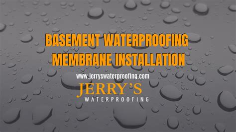 Basement Waterproofing Membrane Installation Advantages