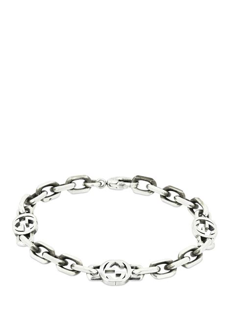 Gucci Interlocking G Bracelet Silver Luisaviaroma