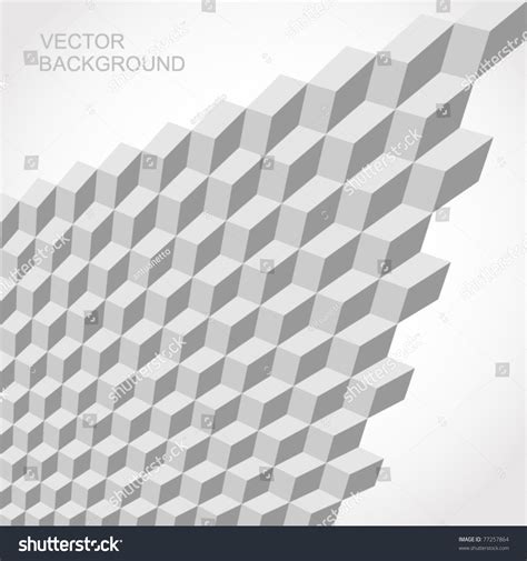 Seamless Tilable Gray 3d Isometric Cube Stock Vector 77257864