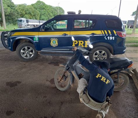 Em Ariquemes RO PRF identifica motocicleta adulterada Polícia