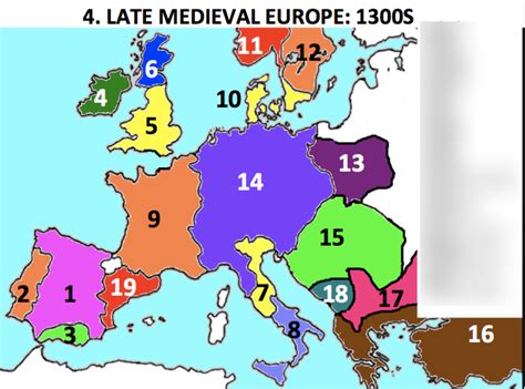 Late Medieval Europe Map Labeled - Map