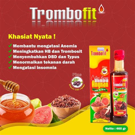 Jual Trombofit Sari Kurma Madu Angkak Jambu Biji Propolis Lumbricus