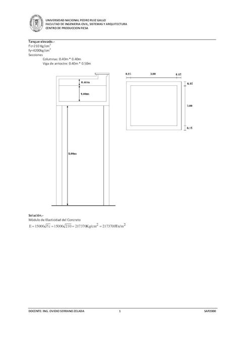 PDF Diseño tanque elevado sap 2000 PDFSLIDE NET