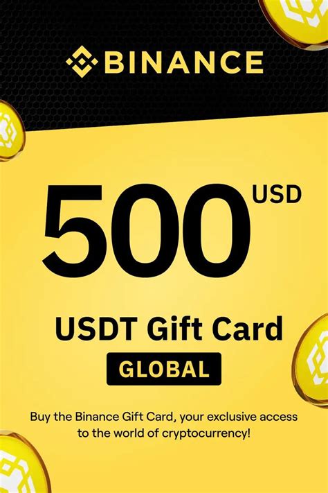 Buy Binance USDT 500 USD Gift Card Global Digital Key