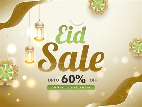 Premium Vector Eid Al Fitr Sale Banner Template Discount Offer Eid