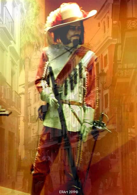 Spanish Musketeer Soldier With An Matchlock Musket Or Arquebus Gun