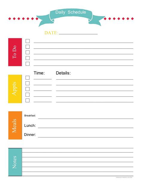 30 Free Daily Schedule Templates (Excel & Word) - TemplateArchive