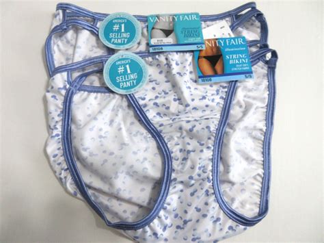 Vanity Fair Illumination String BIKINI Panties Pairs Purple White S EBay