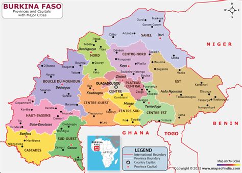 Burkina Faso Map | HD Political Map of Burkina Faso