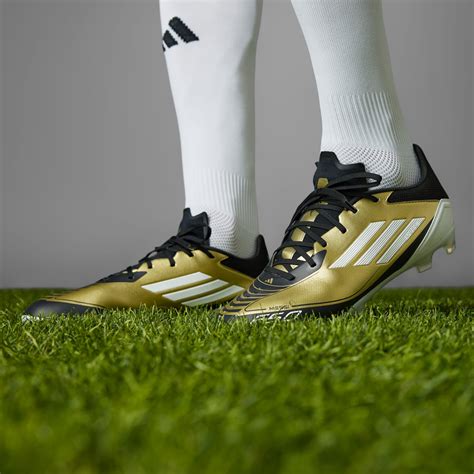 Adidas Messi F50 League Firm Multi Ground Boots Gold Adidas UAE