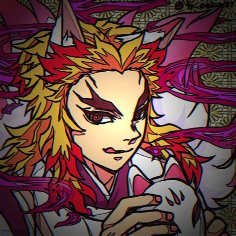 Rengoku Icon Anime Monochrome Rengoku Kyoujurou Manga Colored