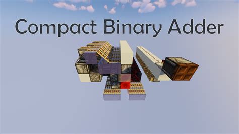 Smallest Binary Adder In Minecraft Youtube