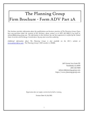 Fillable Online Form Adv Part Disclosure Brochure Fax Email Print