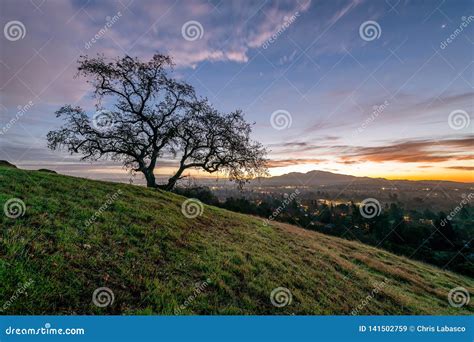 Sunrise Over Mount Diablo and the East Bay Stock Image - Image of ...