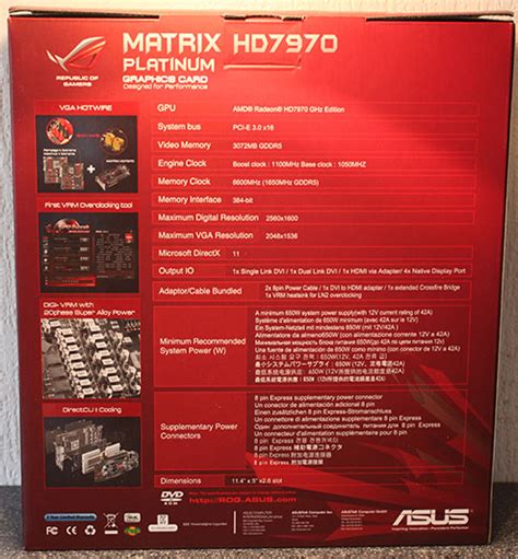 ASUS HD 7970 Matrix Platinum 3 GB Review Packaging Contents