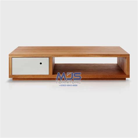 Meja Cabinet TV Jati Minimalis Simple MJS FURNITURE JEPARA