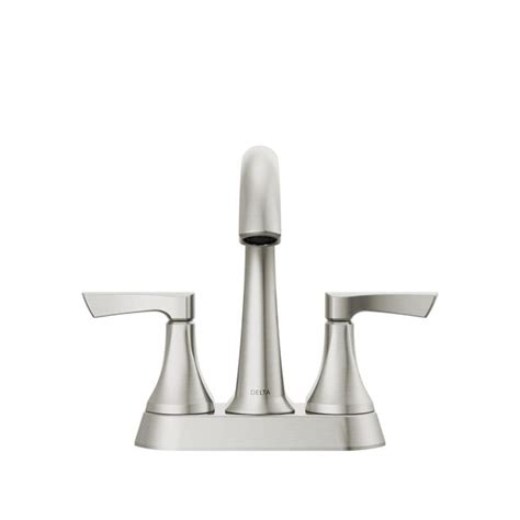 Two Handle Centerset Bathroom Faucet In Spotshield Brushed Nickel