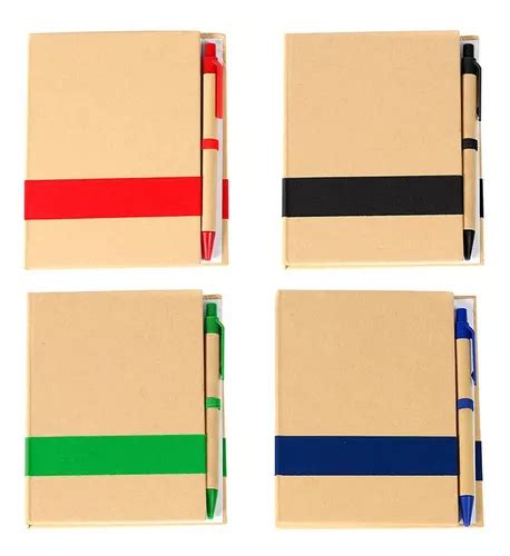 20 Libretas Pasta Dura Pluma P Personalizar C Logo 1 Tinta En Venta En