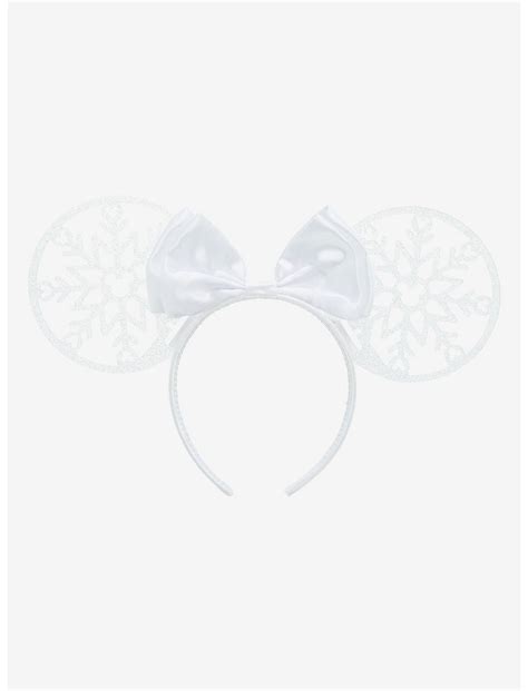 Disney Minnie Mouse Snowflake Ears Headband Boxlunch Exclusive Boxlunch