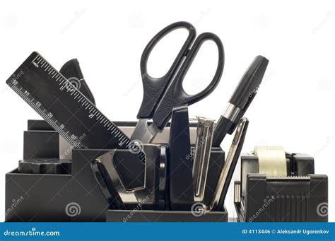 Box For Office Tool Close Up Stock Photo Image Of Scissors Stapling