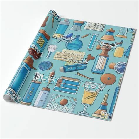 Lab Equipment Pack Wallpaper Wrapping Paper | Zazzle | Wrapping paper ...