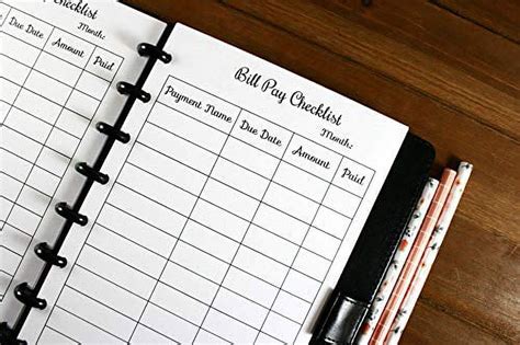 Monthly Bill Pay Checklist Inserts, Budget Planner for 8 Disc Planners - Walmart.com