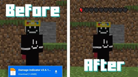 Health Indicator Mod For Minecraft Pe Youtube