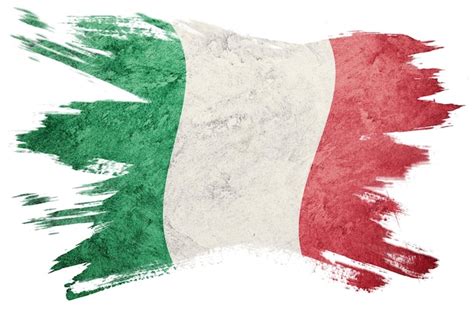 Bandera De Italia Grunge Trazo De Pincel Italiano Foto Premium