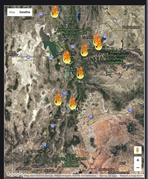 Current Fires In Utah Map United States Map