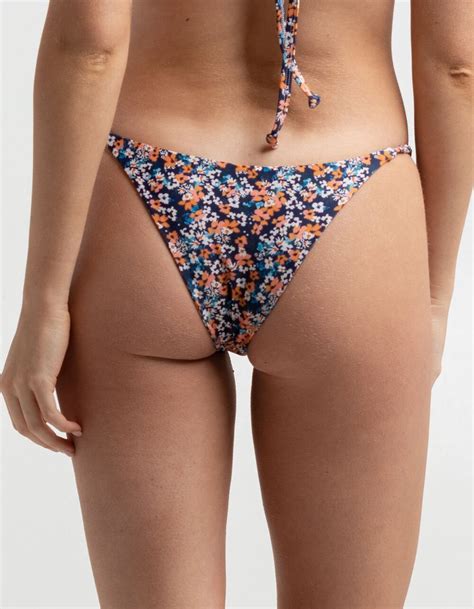 KULANI KINIS Blissful Blossom Cheeky Braided Bikini Bottoms BLUE